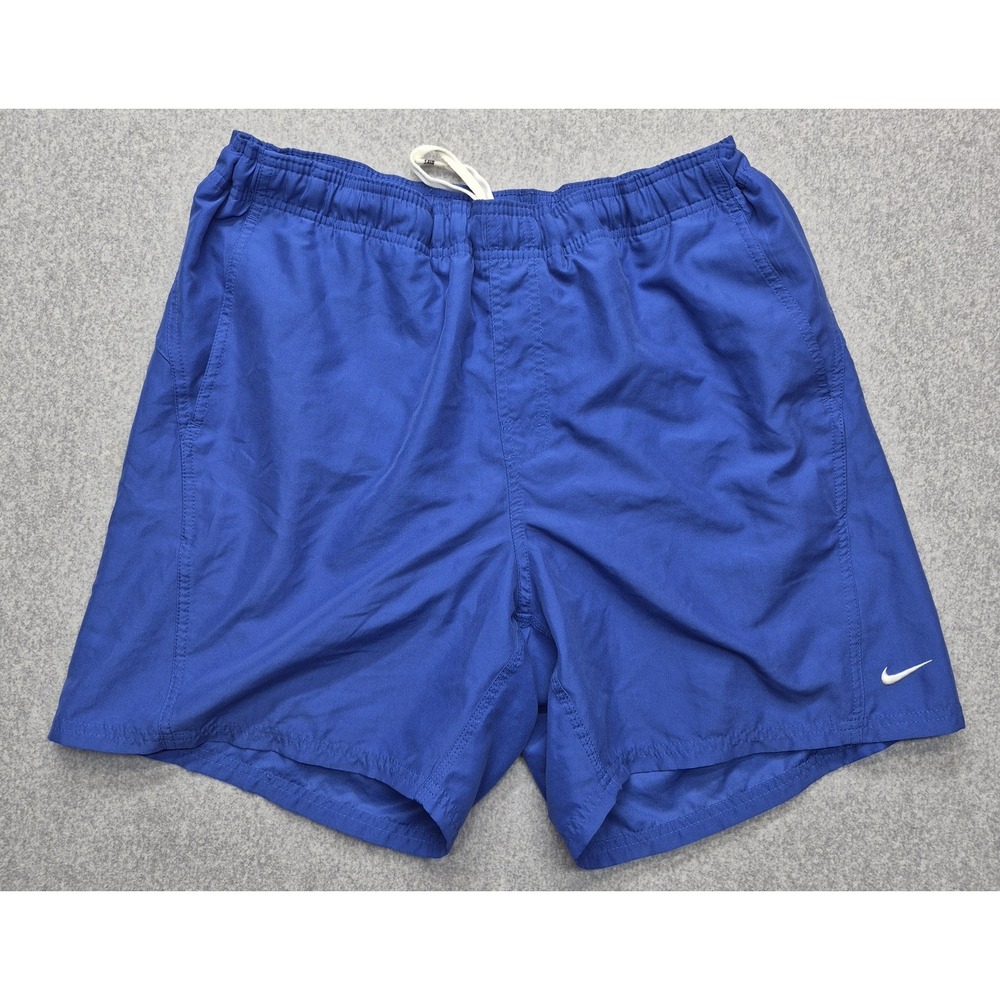 Nike Swim Trunks Mens L Blue Athletic Performance Board Shorts Swimwear Y2K